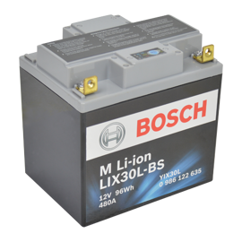 Bosch lithium MC batteri LIX30LBS 12volt 8Ah +pol til højre